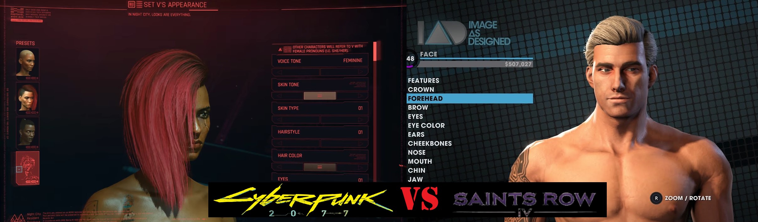 Comparison between Cyberpunk and Saints Row