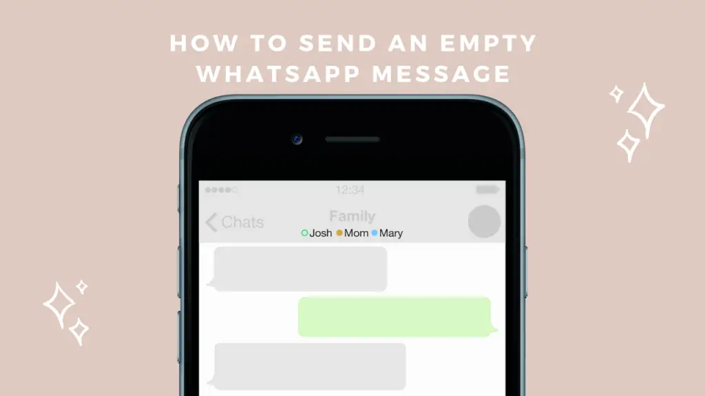 How to send an empty message in WhatsApp
