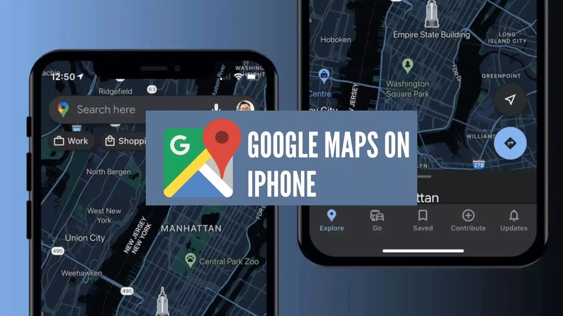 google maps on iphone