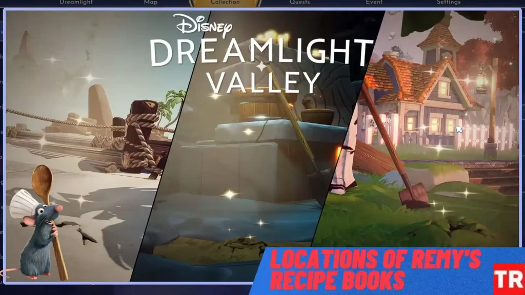 disney dreamlight valley remy's recipe books location